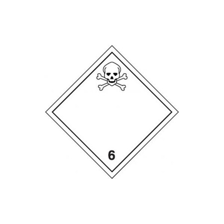 Accuform TDG PLACARD CLASS 6 273MM x 273MM TCP634VS50 TCP634VS50